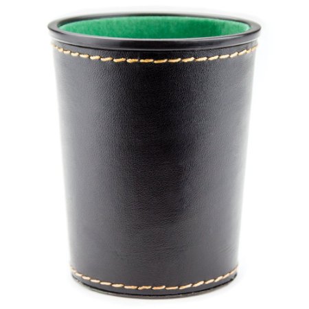 Felt-Lined Synthetic Leather Dice Cup by Brybelly