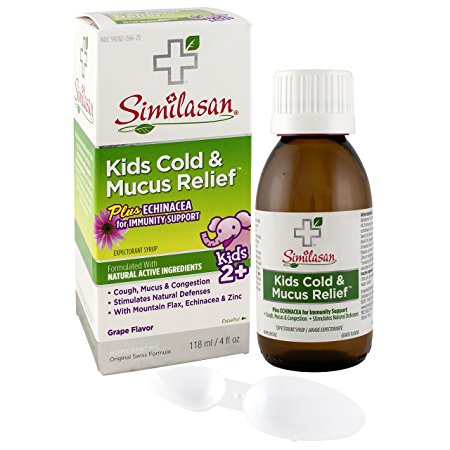Similasan Kids Cold & Mucus Relief Plus Echinacea for Immune Support, 4 Ounce