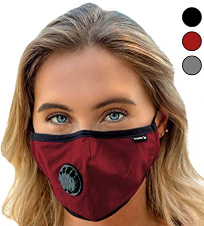 Face Mask: Best Air Pollution UNIVERSAL FIT Dust Masks   6 N99 Filter. Carbon Respirator & DustProof Safety Cover Mouth from Gas Exhaust Smoke, Pollen, Paint Use Cycling Running Women Men Kids (RED)