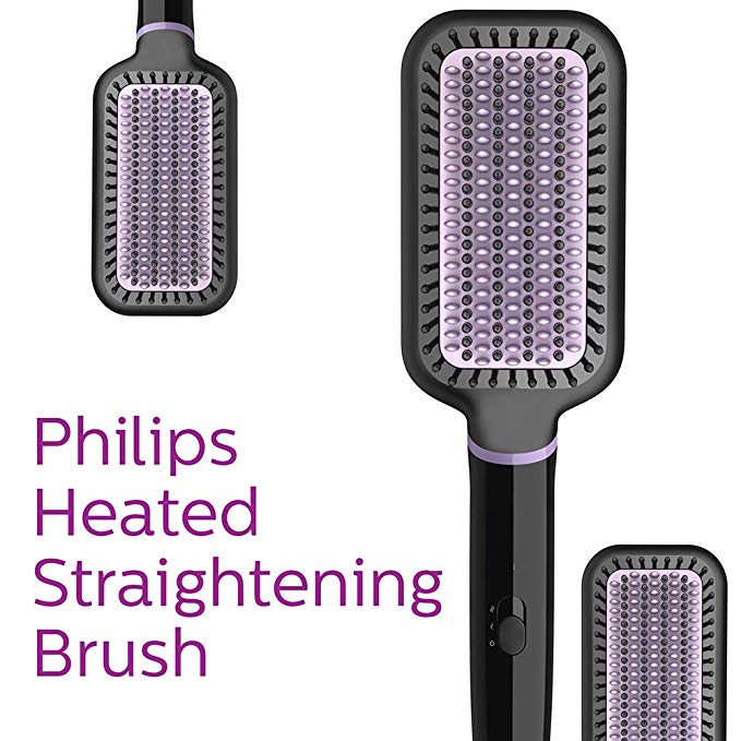 Philips BHH880/10 Heated Straightening Brush with Thermoprotect Technology (Black)