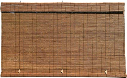 Radiance - Imperial Matchstick Cord Free Roll-Up Shade, Fruitwood 60 Inches x 72 Inches