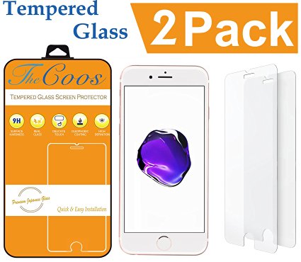 iPhone 7 Screen Protector, [2-PACK] TheCoos iPhone 7 Tempered Glass Screen Protector [3D Touch Compatible][Premium HD Shockproof] Curved Edge For iPhone 7