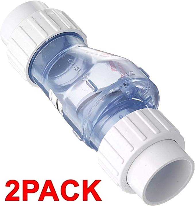 Zoeller 30-0041 50 psi PVC 2-Port Check Valve (2 Pack 1-1/2")