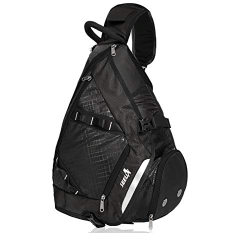 SEEU 32L Oversized Sling Bag Backpack with Shoe Pocket, Lightweight Shoulder Crossbody Backpack Chest Bag Gym Backpack for Men & Women
