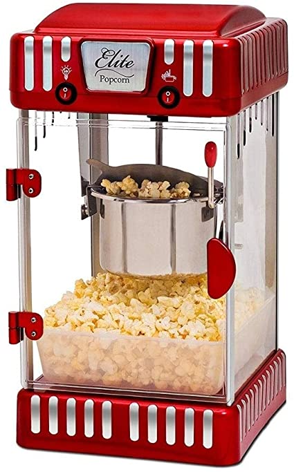 MISC Tabletop Kettle Popcorn Popper Machine Red Steel