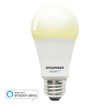 SYLVANIA SMART  Bluetooth Soft White Dimmable A19 LED Light Bulb, 60-Watt Equivalent, Works with Amazon Alexa, No Hub Required