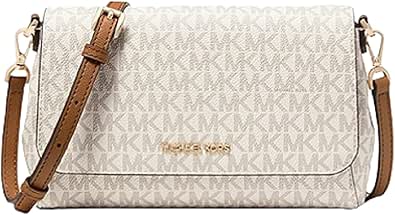 Michael Kors Medium Logo Convertible Crossbody Bag (Vanilla Signature)