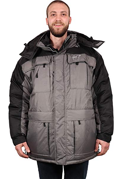 Freeze Defense Warm Men's 3in1 Winter Jacket Coat Parka & Vest for Cold Weather
