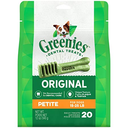 Greenies - Dental Chews For Dogs Petite (For Dogs 15-25 lbs.) - 20 Chews