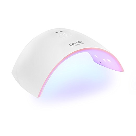 Ceenwes Nail Dryer 24W UV Light Nail Lamp With 30S/60S Timer Setting Curing All Gels Professional LED Nail Lamp Portable Nail Polish Dryer with Automatic Sensor for Fingernail & Toenail Gels Based