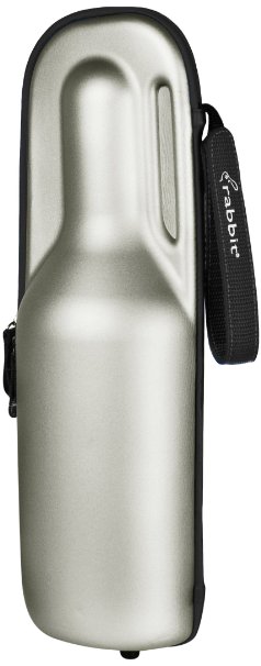 Rabbit Wine Trek Portable Bottle Cooler (Silver and Black)