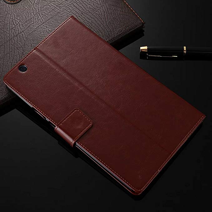 Huawei MediaPad M3 8.4" Case [VICTORLAN] Retro Wallet Leather Case For Huawei Mediapad M3 BTV-W09 BTV-DL09 8.4" With Stand Holder Card Magnetic Tablet Cases (Brown)