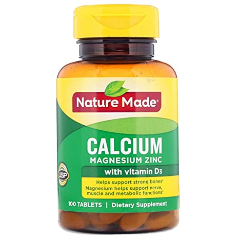 Nature Made, Calcium Magnesium Zinc, 100 Tablets