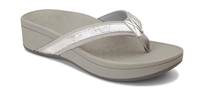 Vionic Women’s Pacific High Tide Toepost Sandals – Ladies Platform Flip Flops with Orthotic Arch Support