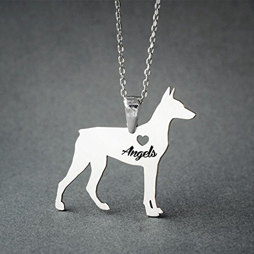 Personalised Doberman Necklace - Doberman Name Jewelry - Dog Jewelry - Dog breed Necklace - Dog Necklaces