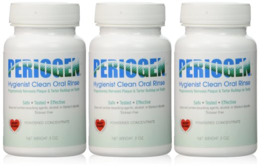 Periogen Hygienist Clean Oral Rinse Economy 3-pack Powdered Concentrate 3oz 135 Day Supply