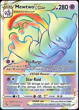 Mewtwo Vstar 079/078 - Pokemon Go - Secret Rare - Rainbow Card