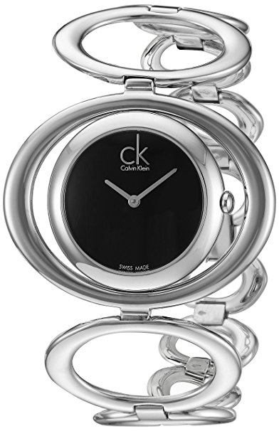 Calvin Klein Women's 'Graceful' Swiss Quartz Stainless Steel Automatic Watch, Color:Silver-Toned (Model: K1P23102)