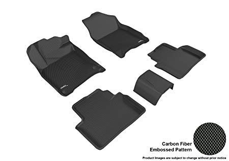 3D MAXpider L1HD07401509 All-Weather Mat (Custom Fit Black Kagu Rubber Complete Set for Select Honda Civic Coupe/Sedan Models)