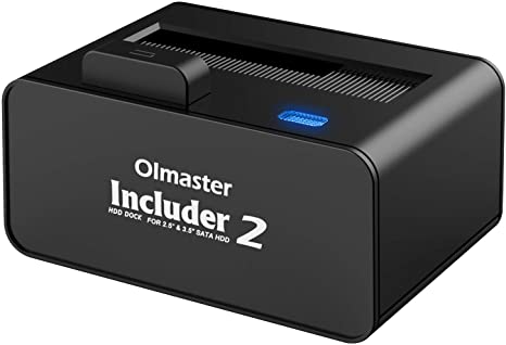 OImaster USB 3.0 to SATA Hard Drive Docking Station with Pop Up Button, 2.5 or 3.5-inch HDD SSD External Hard Drive Docking Station Super Speed UASP Supported Tool Free(10TB Support) Black