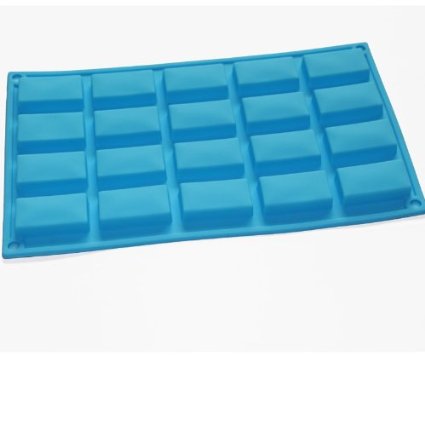 X-Haibei 20-cavity Rectangular Mini Guest Soap Chocolate Candy Mold Silicone Mould