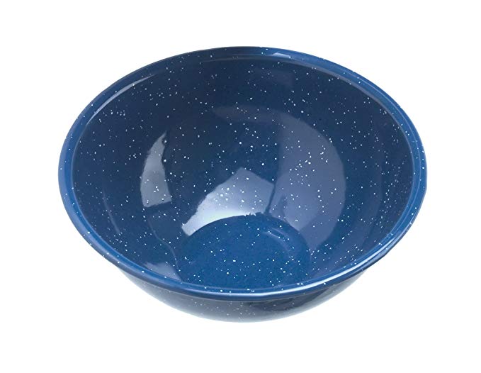 GSI Outdoors Blue Graniteware Mixing/Cereal Bowl, 6 Inch