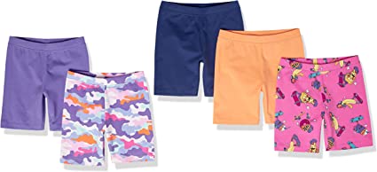 Spotted Zebra Girls and Toddlers' Bike Shorts, Multipacks