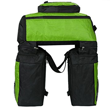 Pellor 70L MTB Bike Waterproof 3 in 1 Rear Bicycle Bag Pannier Bags Bike Rack Bag With Rain Cover