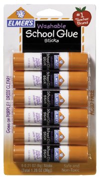 Elmers Disappearing Purple School Glue Sticks 021 oz Pack of 6 E1560