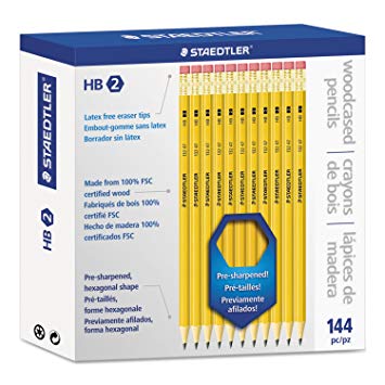 Staedtler Pencil, Yellow, 144-Count box FSC 100% (13247C144A)