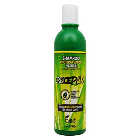 Crece Pelo Shampoo Fitoterapeutico Natural (Natural Phitoterapeutic Shampoo) 13.2 Fl Oz( 370 ml)