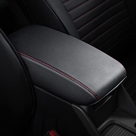 TTX LIGHTING Car Armrest Cover for 2013 2014 2015 2016 2017 2018 Nissan Altima, Automotive Center Console Cover, Waterproof Faux Leather Car Armrest Cover Seat Box Protector(Red)