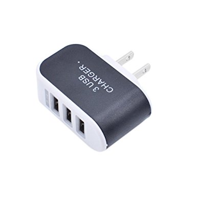 Mchoice 3.1A Triple USB Port Wall Home Travel AC Charger Adapter for S6 US Plug