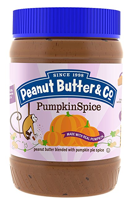 Peanut Butter & Co. Peanut Butter, Pumpkin Spice, 16 Ounce Jars (Pack of 6)