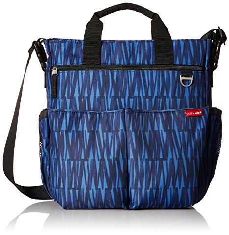 Skip Hop Duo Signature Carry All Travel Diaper Bag Tote with Multipockets, One Size, Blue Graffiti