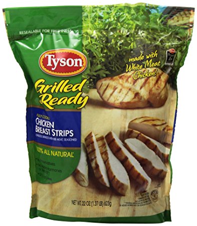 Tyson Grilled & Ready Chicken Breast Strips, 22 oz (Frozen)