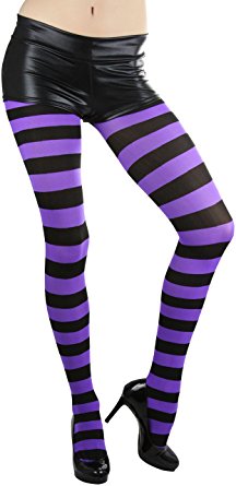 ToBeInStyle Women's Full Footed Wide Striped Tights