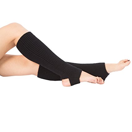 Toes Home Women Crochet Stirrup Leg Warmers Boot Cuffs Socks for Dance Yoga