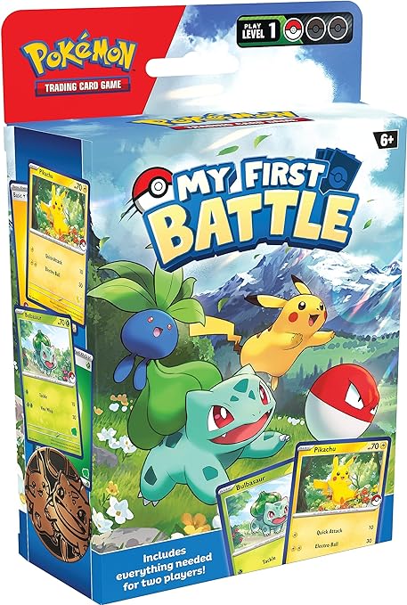 Pokémon TCG: My First Battle—Pikachu and Bulbasaur (Starter Kit Including 2 Ready-to-Play Mini Decks & Accessories)