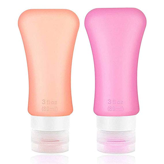 2 Pack Travel Bottles, TSA Approved Containers, 3oz Leak Proof Travel Accessories Toiletries,Travel Shampoo and Conditioner Bottles,Perfect for Business or Personal Travel
