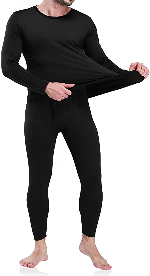 Men's Thermal Underwear Long Johns Set with Fleece Lined