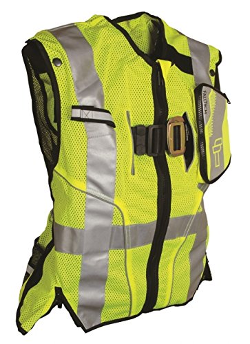 FallTech 50502X3X, High-Vis Vest Harness Non-Belted - 3 Back D-Ring, Yellow, 2X/3X, Pack of 2 pcs