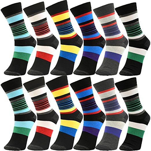 USBingoshopTM Mens Cotton Dress Socks (12 Pack)