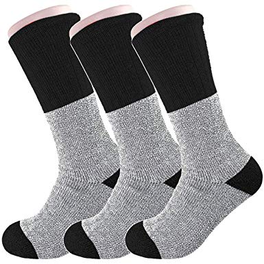 3/6 Pairs Thermal Socks For Winter Extreme Weather Warm Boot Socks Fits Size 10-15