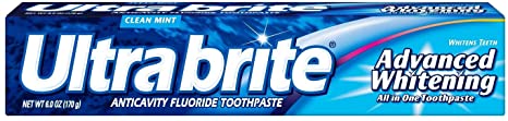 Ultra brite Advanced Whitening Toothpaste Clean Mint 6 oz (Pack of 5)