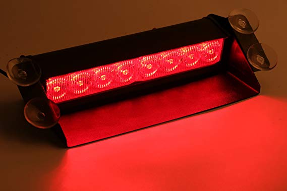 Jackey Awesome 8-LED Warning Caution Van Truck Emergency Strobe Light Lamp Bar (Red)