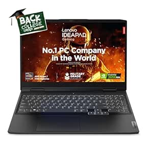 Lenovo IdeaPad Gaming 3 AMD Ryzen 7 7735HS 15.6" (39.62cm) FHD IPS 120Hz Gaming Laptop (16GB/512GB SSD/Win11/Office 2021/NVIDIA RTX 3050 6GB/Alexa/3 Month Game Pass/Onyx Grey/2.3Kg), 82SB00QSIN