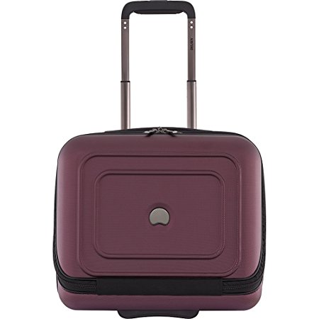 Delsey Luggage Cruise Lite Hardside 2 Wheel Underseater with Front Pocket, Black Cherry
