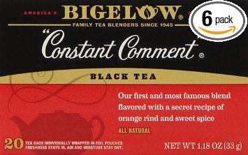 Bigelow Constant Comment Tea, 20-Count Boxes (Pack of 6)