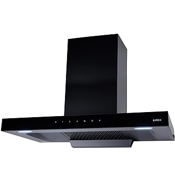 Elica 90 cm 1310 m3/hr Filterless Autoclean Kitchen Chimney (FL 900 SPT HAC MS NERO, Touch   Motion Sensor Control, Black)